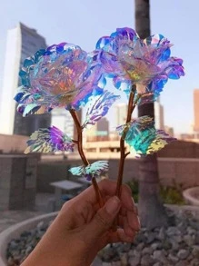 2 piezas Flor artificial holográfico - Multicolor - Ver 1