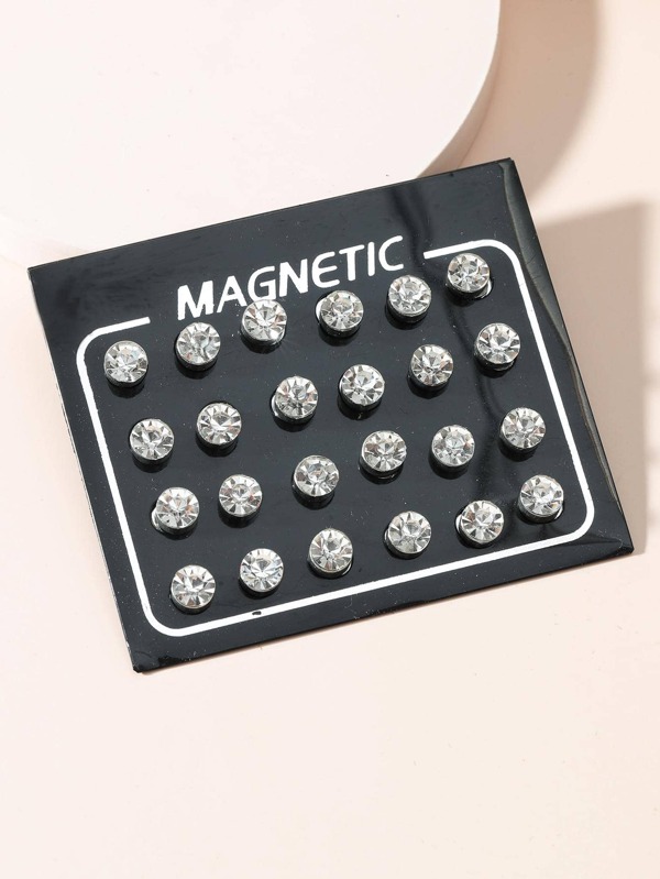 12 Paar/Set Glamourös Strass Dekor, Ohrstecker Für Männer Für Tägliche Dekoration, für Schmuck Geschenk und Party