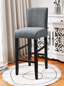 1入組提花素色椅套，現代簡約滌綸餐椅防塵套，家用 - 灰色 - 查看 4