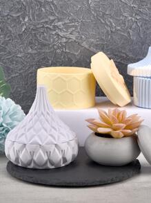 1pc Silicone Mold, Storage Jar Design DIY Silicone Mold For Home - White - View 6