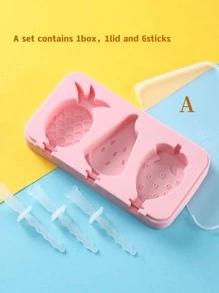 8 piezas Molde de helado fruta de dibujos animados - Multicolor - Ver 5