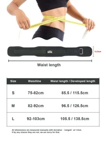 GOUNOD Quick Locking Weightlifting Belt For Bodybuilding, EVA Cross Training - With Metal Buckle - Adjustable Lifting Back Support Shapewear Waist Trainer Corset Gym Accessories Lumbar Girdles - Black - View 9