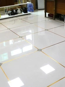 1 cuộn Nhãn dán niêm phong sàn màu trơn - Vàng - Xem 6