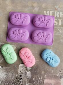 1 khuôn xà phòng silicon - Màu tím - Xem 3