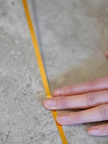 1 cuộn Nhãn dán niêm phong sàn màu trơn - Vàng - Xem 4