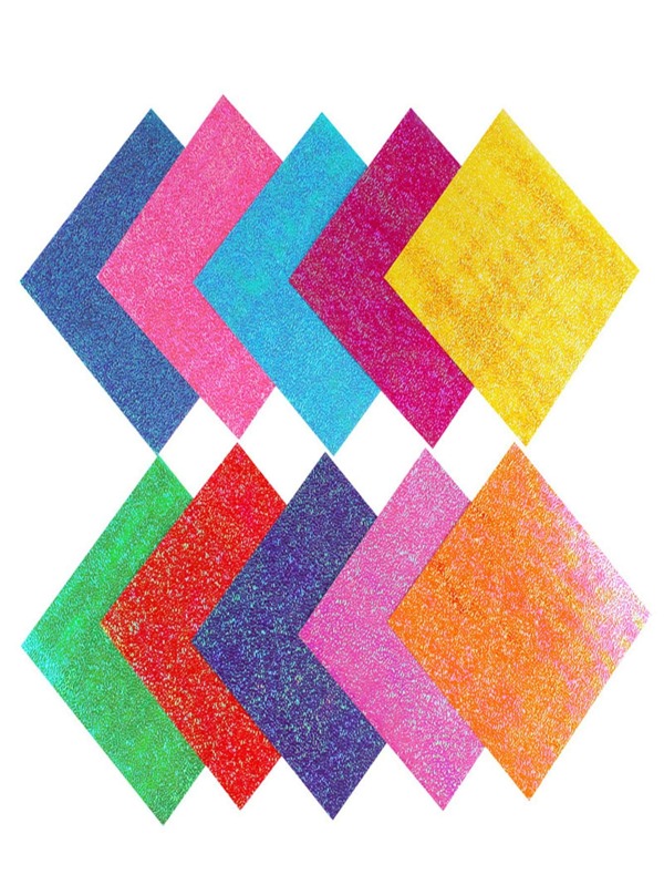 50pcs Mixed Color Gift Wrapping Paper, Glitter DIY Paper, For DIY