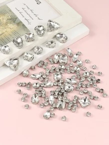 1pack Fake Gem Design DIY Sewing Decoration - White - View 1