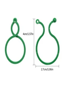 20 piezas Clips de flejado de vid para jardín, soporte de anillo con hebilla para plantas, herramienta de soporte para plantas de jardín y tomate, decoración de jardín - Verde - Ver 4