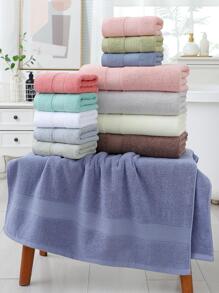 单件装/两件装（毛巾+洗脸巾），菱形缎带设计，厚实吸水，柔软亲肤，可作浴室毛巾、面巾和浴巾，家居浴室装饰，返校季适用，美容院/家庭浴室浴巾，适用于美容院、酒店、运动场所、家居用品、毛巾、护肤浴巾。