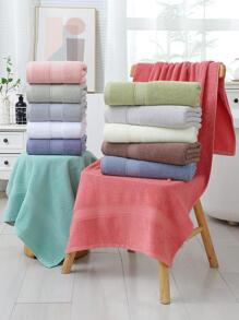 单件装/两件装（毛巾+洗脸巾），菱形缎带设计，厚实吸水，柔软亲肤，可作浴室毛巾、面巾和浴巾，家居浴室装饰，返校季适用，美容院/家庭浴室浴巾，适用于美容院、酒店、运动场所、家居用品、毛巾、护肤浴巾。