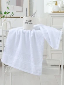 单件装/两件装（毛巾+洗脸巾），菱形缎带设计，厚实吸水，柔软亲肤，可作浴室毛巾、面巾和浴巾，家居浴室装饰，返校季适用，美容院/家庭浴室浴巾，适用于美容院、酒店、运动场所、家居用品、毛巾、护肤浴巾。