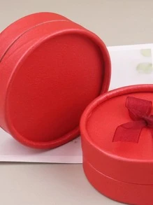 1 Gói Trang Trí Nơ Hộp Bảo Quản Trang Sức, Hộp Vòng Cổ Tròn Màu Đỏ, Gia Đình, Ngoài Trời - Đỏ - Xem 7