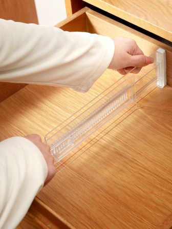 1 件多功能抽屉隔板架，透明伸缩组合隔板，适用于家庭装饰秋季装饰节日装饰房间装饰家居装饰秋季装饰卧室装饰