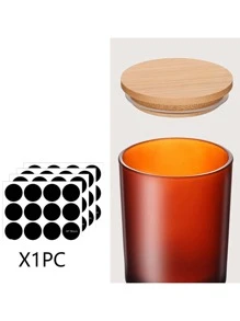 1 Pack 8oz Amber Glass Candle Jars With Metal & Plastic Lids - For Candle, Food Storage, Canning - Brown - View 4