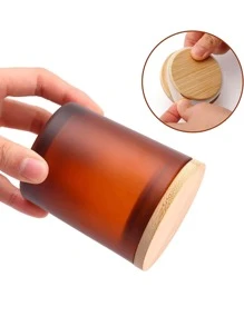 1 Pack 8oz Amber Glass Candle Jars With Metal & Plastic Lids - For Candle, Food Storage, Canning - Brown - View 3