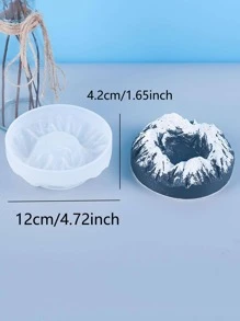 1pc Silicone Mold, Minimalist Volcano Design DIY Silicone Mold For Crafts - White - View 2