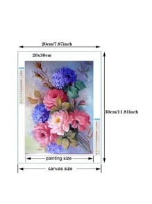 5入組/套PMMA DIY鑽石畫無框創意花卉圖案DIY鑽石畫工藝品 - 彩色 - 查看 4