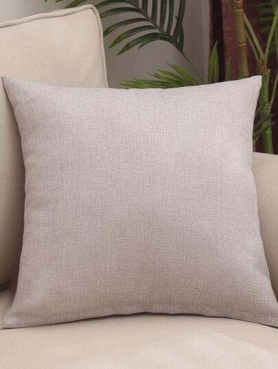 1pc Solid Color Cushion Cover, Modernist Linen Decorative Throw Pillow Case For Home