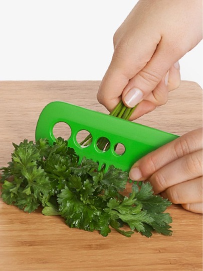 1pc ABS Leaf Stripper, Simple Green Portable Leaf Herb Stripper For Kitchen