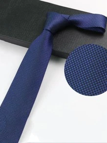 1pc Men Solid Business Tie For Clothes Decoration Casual - Navy Blue - View 1