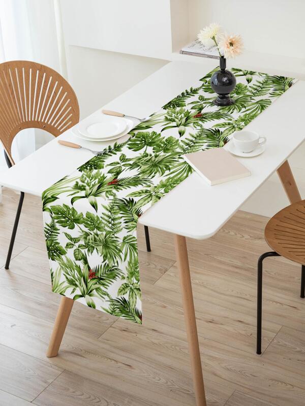 1pc Tropical Pattern Table Runner SHEIN USA