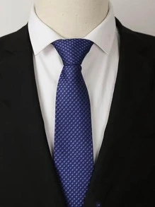 1pc Men Solid Business Tie For Clothes Decoration Casual - Navy Blue - View 2