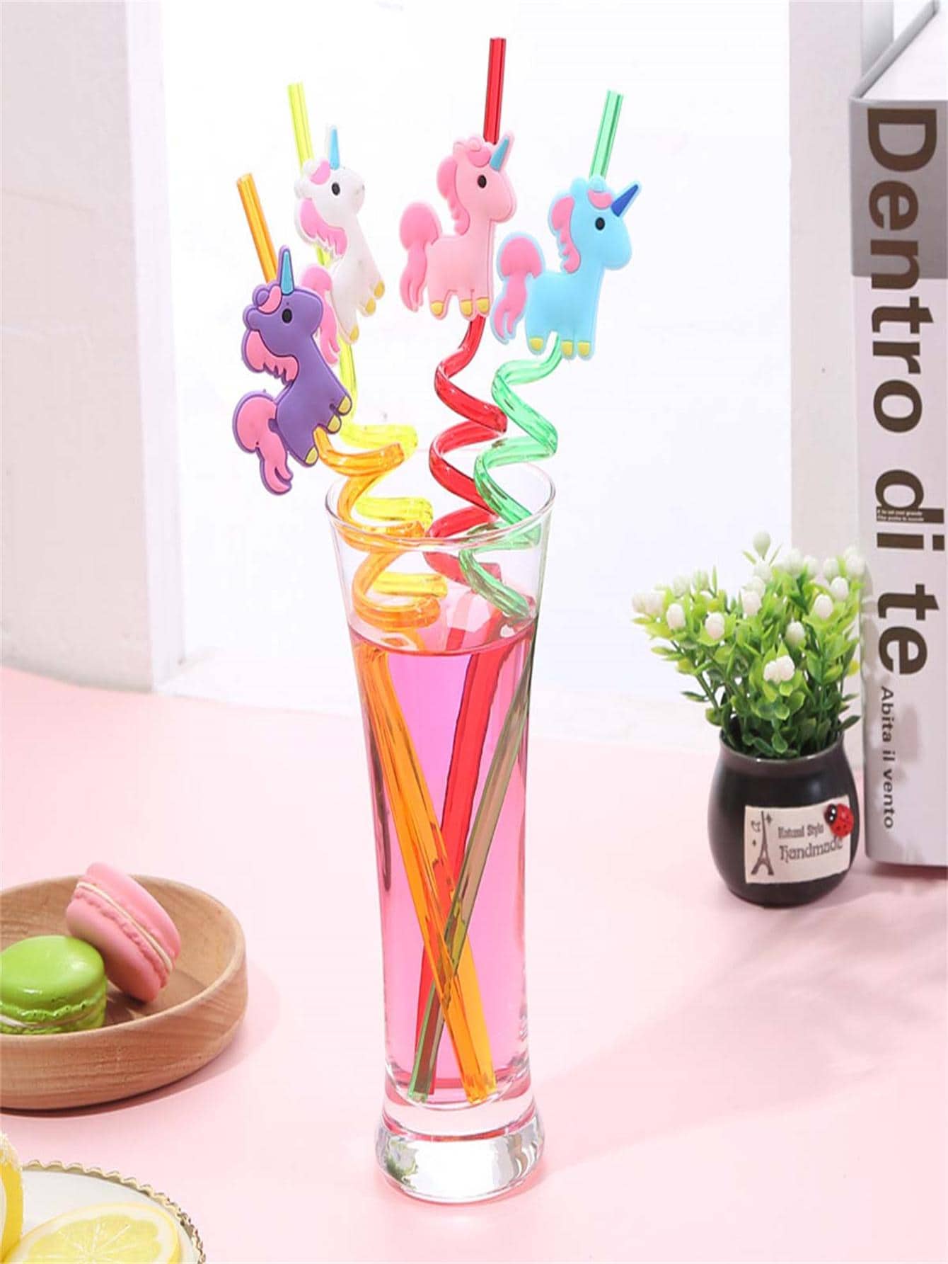 4 st Unicorn Decor Halm - Multifärgad - Visa 1