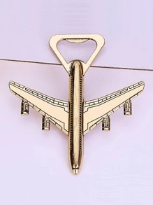 1pc Airplane Shaped Corkscrew - Gold - View 2