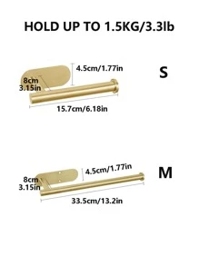 1 giá đỡ khăn giấy bằng thép không gỉ - Vàng - Xem 5