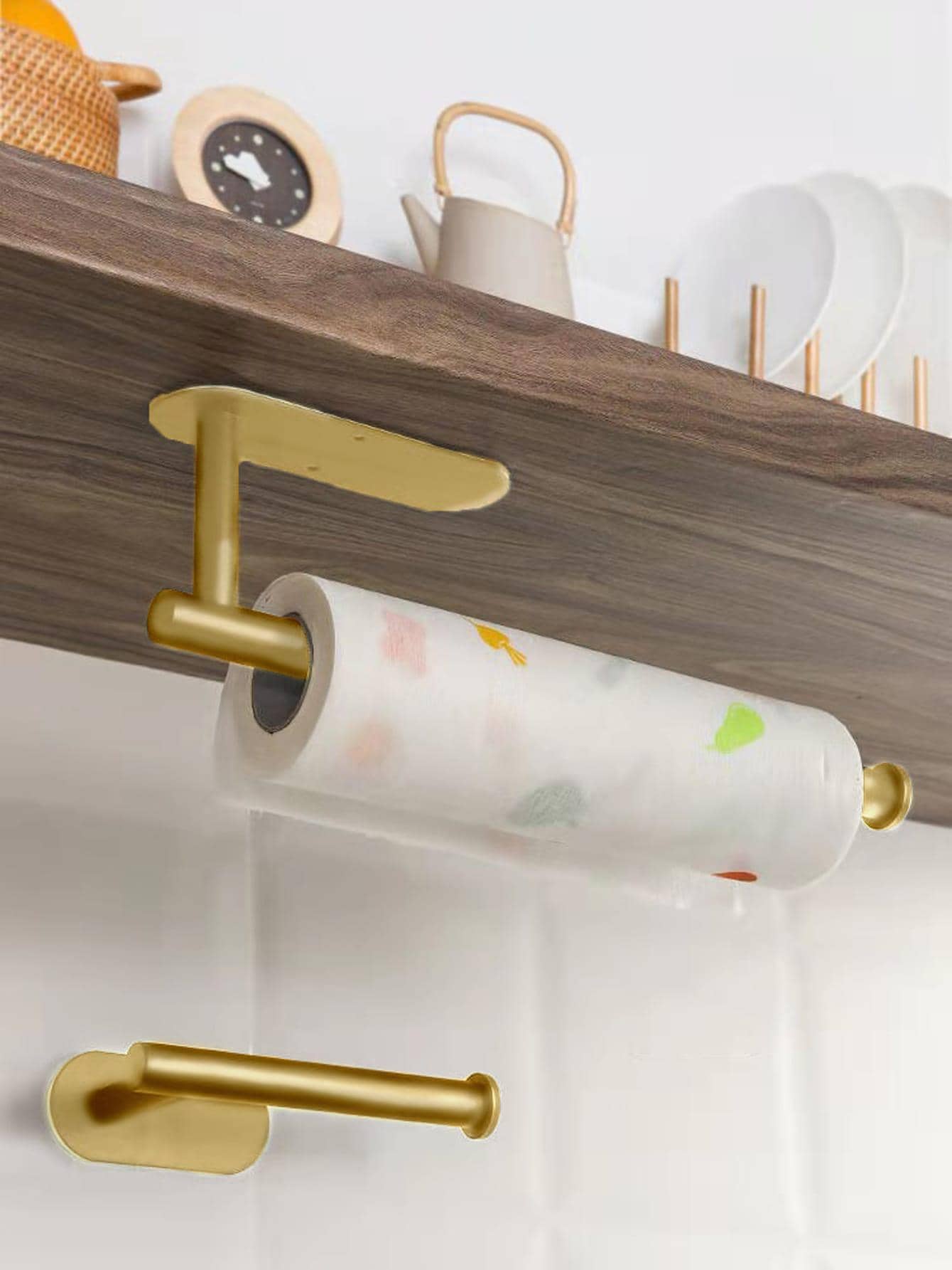 1 giá đỡ khăn giấy bằng thép không gỉ - Vàng - Xem 1
