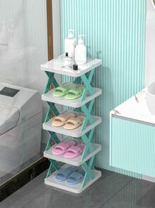 Scaffale portascarpe multifunzione - Blu - Visualizzare 5