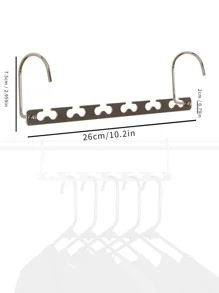 1pc Stainless Steel Hanger Storage Rack - Silver - View 7