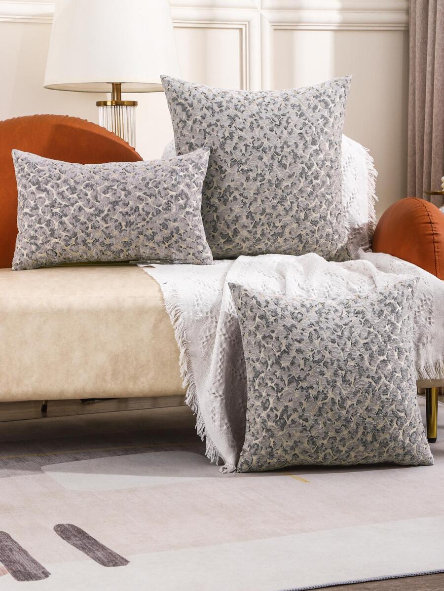 1入組無填充物提花靠墊套現代梭織面料裝飾抱枕套適用於客廳家居裝飾 - 灰色 - 查看 1