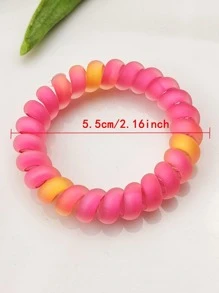 1 dây buộc tóc thông thường cho nữ màu ombre cho cuộc sống hàng ngày - Màu Hồng Tươi - Xem 2