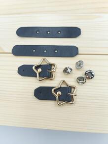 2pcs Star Design Waist Button - Gold - View 5