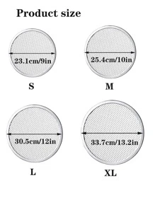 1 pieza Pan de pizza de acero inoxidable - Plateado - Ver 2