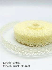 1roll DIY Webbing Lace - Beige - View 2