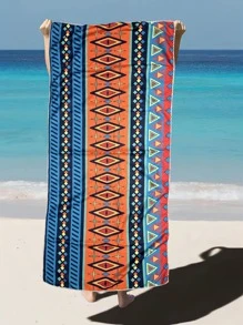 1入組幾何樣式沙灘巾 - 彩色 - 查看 2