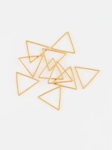 20pcs/set Fashion Copper Triangle DIY Jewelry Accessory For Women For DIY Jewelry Making - Yellow Gold - View 2