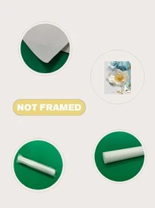 Floral Print Unframed Painting - Multicolor - View 3