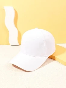 2入組情侶素色可調節休閒棒球帽適用於戶外 - 黑與白 - 查看 3