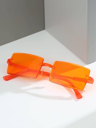 1pc Y2K Frameless Fashion Glasses Beach Accessories For Women Glasses Shades Basics Fall Winter Women Outfits Clothes Business Casual Gifts Spring Summer Bright Colors For Summer Beach Vacation,Outdoor,Travel Preppy Style For Back To School