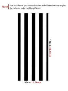 1pc Two Tone Wall Paper, PVC Self Adhesive Wall Sticker, For Home Decor - Black and White - View 7