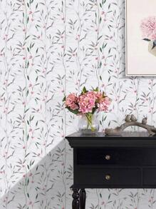 1入組花卉印花牆紙PVC自粘牆貼用於家居裝飾 - 彩色 - 查看 3