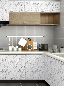 1入組花卉印花牆紙PVC自粘牆貼用於家居裝飾 - 彩色 - 查看 4