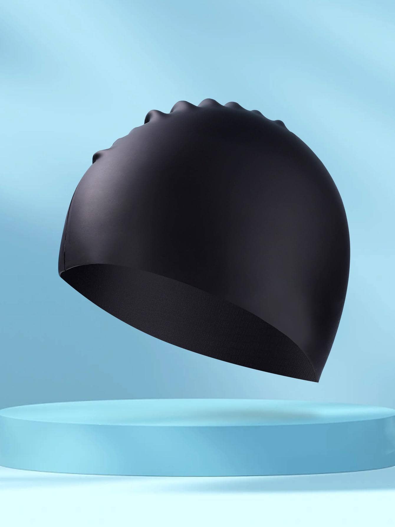 1入組矽膠游帽 - 黑色 - 查看 1