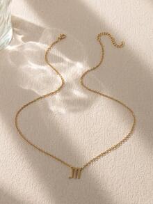 1 PC Thời Trang Thép Không Gỉ 12 Chòm Sao Chi Tiết Dấu Hiệu Mặt Dây Chuyền Vòng Cổ Cho Phụ Nữ Cho Cuộc Sống Hàng Ngày - Vàng - Xem 4