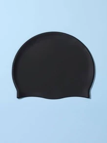 1入組矽膠游帽 - 黑色 - 查看 2