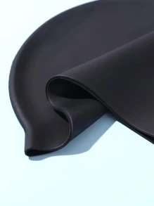 1入組矽膠游帽 - 黑色 - 查看 3