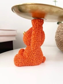 1入組熊設計裝飾工藝品橙色可愛儲物托盤用於家居裝飾 - 橘色 - 查看 7